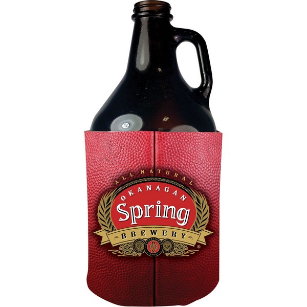 DC712644CP Scuba Coolie Growler Sleeve With Collapsible Style Bottom And Full Color Custom Imprint